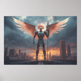 Póster Sci Fi Fantasy: Sentinel of the Crimson Dawn