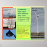 Póster Science, Alternative sources of Energy<br><div class="desc">Intended for use in schools,  youth clubs,  etc and for personal research into particular topics. They were designed as lesson starters to provide points of discussion. Ideal for classroom displays as well as walls at home. Great aid for home schooling. Science,  Alternative sources of Energy</div>