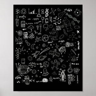 Póster Science Physic Math Chemistry Biology Astronomy