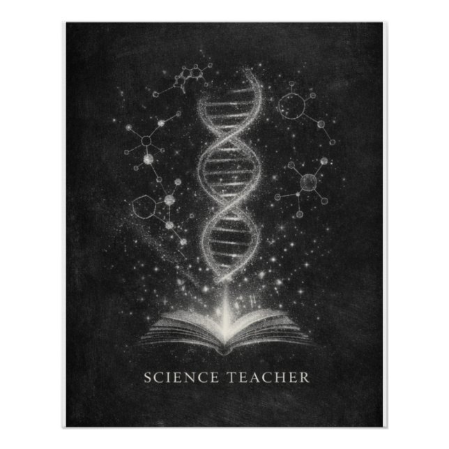 Póster Science Teacher Chalk Dust Constellation Art (Anverso)