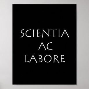 Póster Scientia ac labore