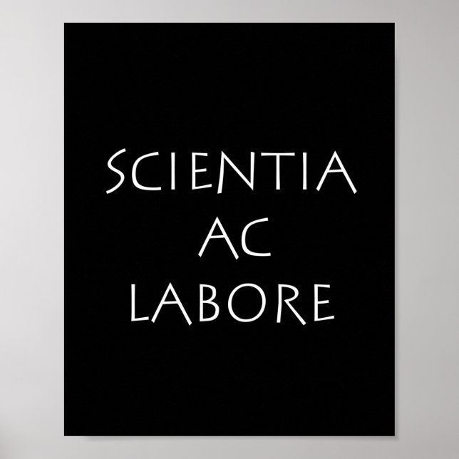 Póster Scientia ac labore (Frente)