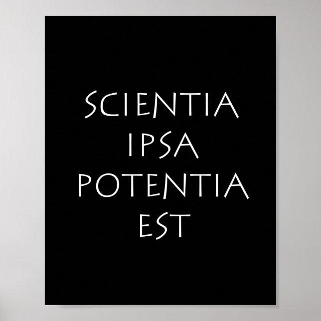 Póster Scientia ipsa potencia est (Frente)