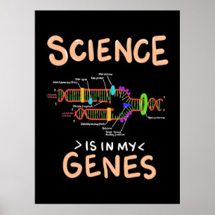 Póster Scientist Gift   Science Is In My Genes