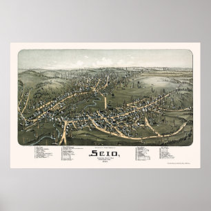 Póster Scio, mapa panorámico del OH - 1899b