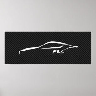 Póster Scion FR-S Pincel sobre fibra falsa de carbono