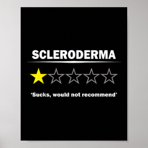 Póster Scleroderma Awareness Humor One Star Rating Design