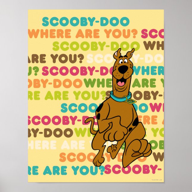 Póster Scooby-Doo Dirigiendo "¿Dónde Estás?" (Frente)