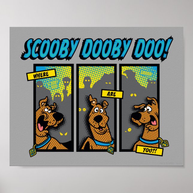 Póster Scooby-Doo ¿Dónde Están Los Paneles De Cómic? (Frente)