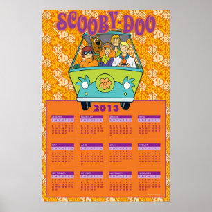 Póster Scooby-Doo El Calendario De La Máquina De Misterio