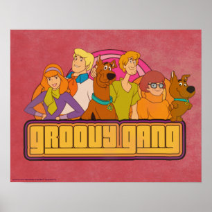 Póster Scooby-Doo Gráfico retro Personalizado "Groovy G