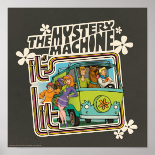 Póster Scooby-Doo "It's Lit" Mystery Machine Graphic