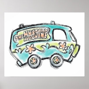 Póster Scooby-Doo Mystery Machine Sketch