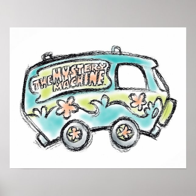 Póster Scooby-Doo | Mystery Machine Sketch (Frente)