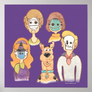 Póster Scooby-Doo   Nuestras máscaras de Halloween