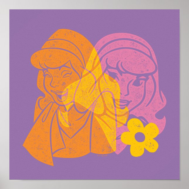 Póster Scooby-Doo | Retrato de flores de Daphne (Frente)
