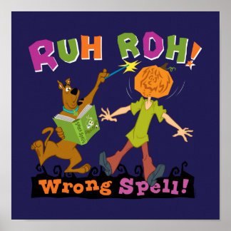 Póster Scooby-Doo ¡Ruh Roh! ¡El deletreo equivocado!