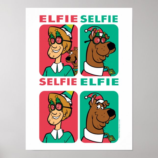 Póster Scooby-Doo & Shaggy "Selfie de Elfo" (Frente)
