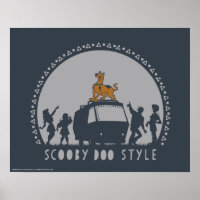 Scooby-Doo Style Tribal Van Silhouette