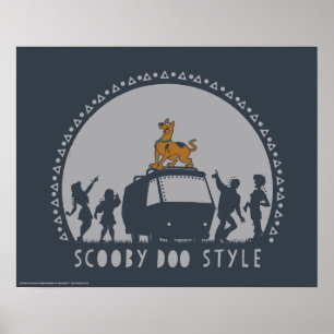 Póster Scooby-Doo Style Tribal Van Silhouette