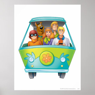 Póster Scooby-Doo y el aerógrafo de la máquina de misteri