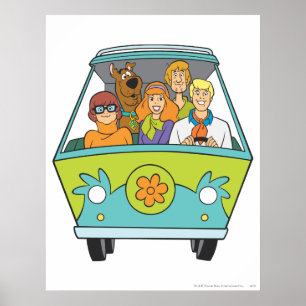 Póster Scooby-Doo y la máquina de misterio de pandillas