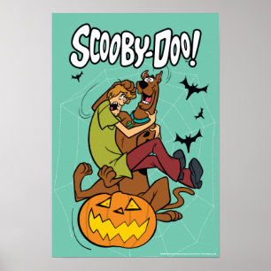 Póster Scooby-Doo y Shaggy Halloween Fright