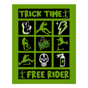 Póster scooter de estilo libre