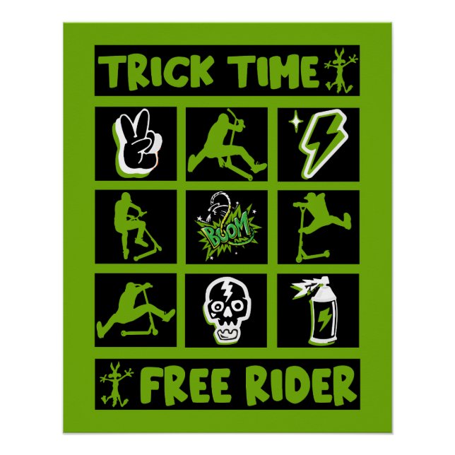 Póster scooter de estilo libre (Anverso)