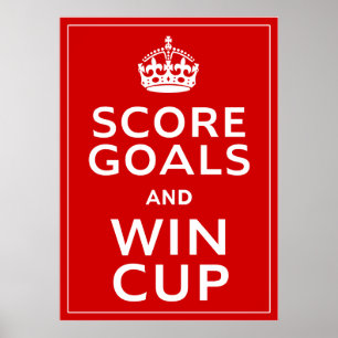 Póster Score Goals and Win Cup ~ England Footie