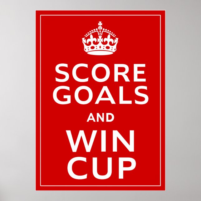 Póster Score Goals and Win Cup ~ England Footie (Frente)