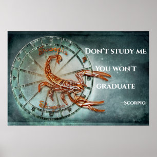 Póster SCORPIO: No me estudies no te graduarás