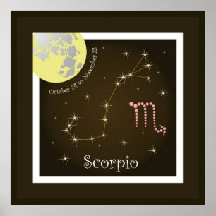 Póster Scorpio October 24 to November 22 Poster