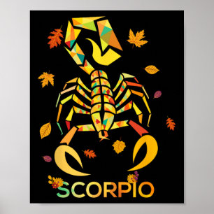 Póster Scorpio Zodiac Fall Scorpion Cumpleaños