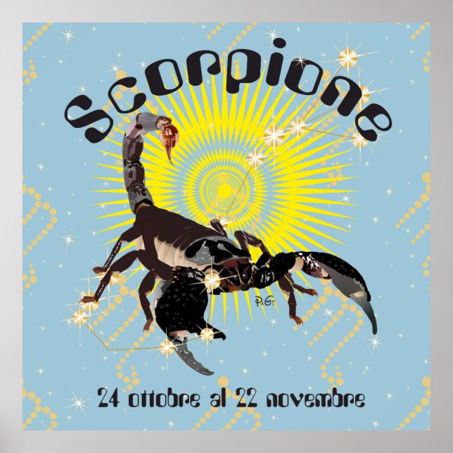 Póster Scorpione 24 ottobre al 22 novembre Poster (Frente)
