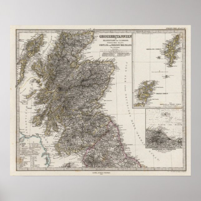 Póster Scotland Atlas Map 2 (Frente)