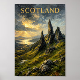 Póster Scotland: Mythical Sunrise Highlands Art Souvenir