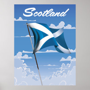 Póster Scotland Saltire