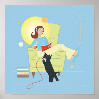 Póster Scottie Gal Reading - Poster