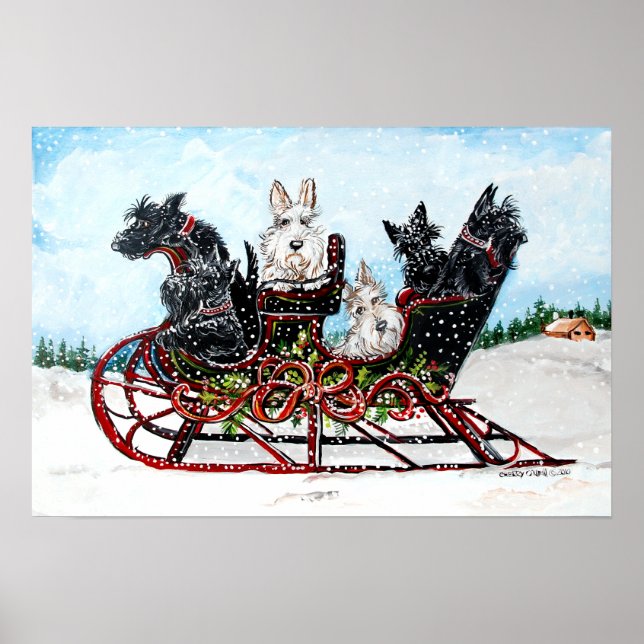 Póster Scottie Sleigh Ride (Frente)