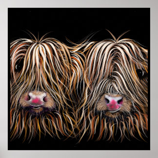 Póster SCoTTiSH HigHLaND CoW ' BiLL & TeD ' by SHiRLeY