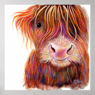 Póster SCoTTiSH HigHLaND CoW ' THe KiD 2 ' de SHiRLeY Mac