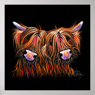 Póster SCoTTiSH HigHLaND CoW ' THe LoVeLieS ' de SHiRLeY