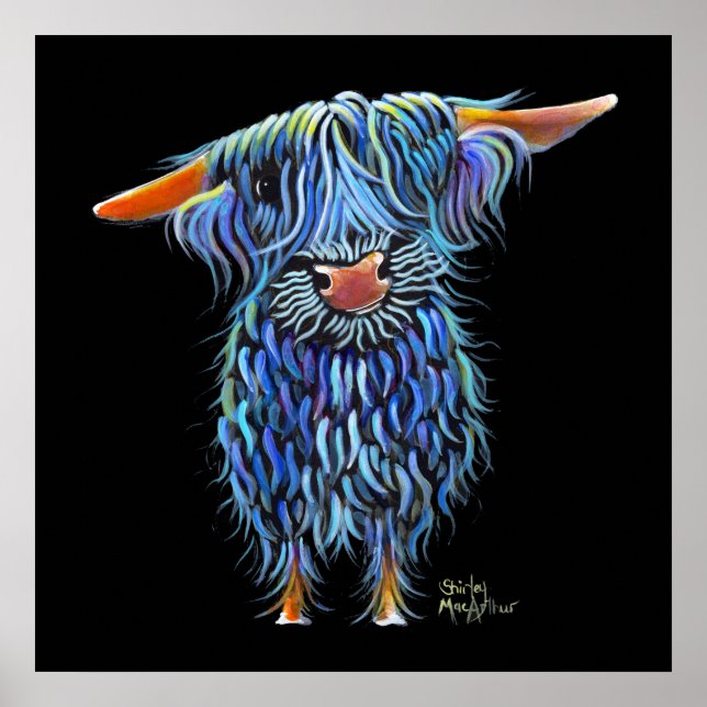 Póster Scottish Highland Cow ' THoMaS ' by Shirley M (Frente)