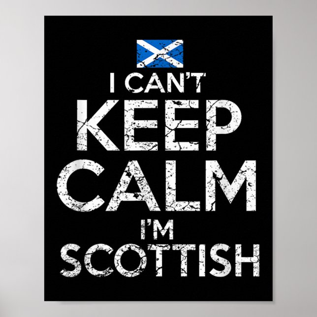 Póster Scottish Roots Scotland Scots Can't Keep Calm Funn (Frente)