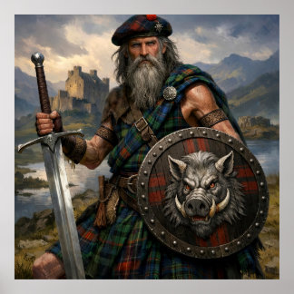 Póster Scottish Warrior