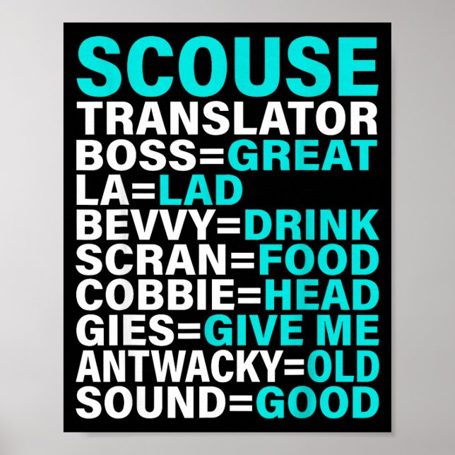 Póster Scouse Accent Translator Funny Liverol  (Frente)