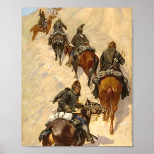 Póster Scouts Subiendo Una Montaña Frederic Remington