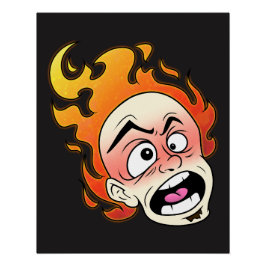 Poster Scovillelicous Fire Head Zazzle Glossy