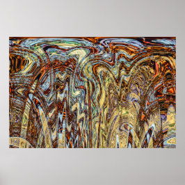 Póster Scramble - Expressionismo abstracto digital